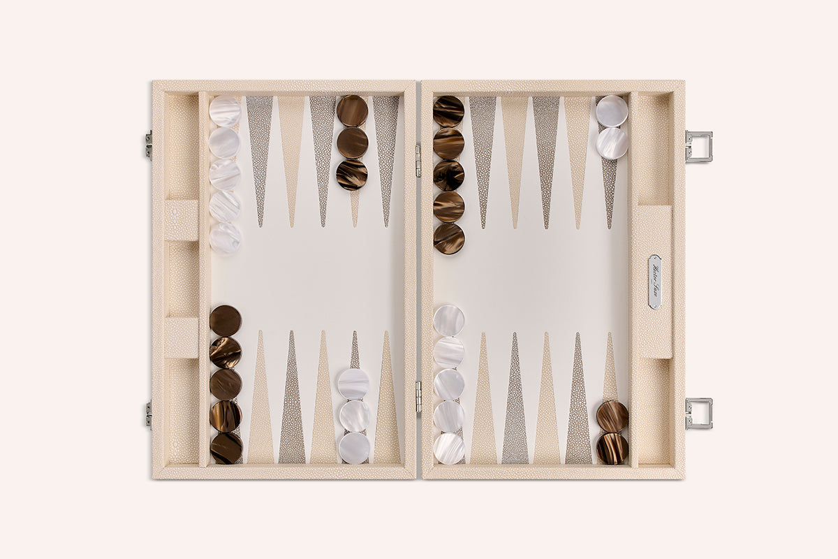 Backgammon Large impression Galuchat