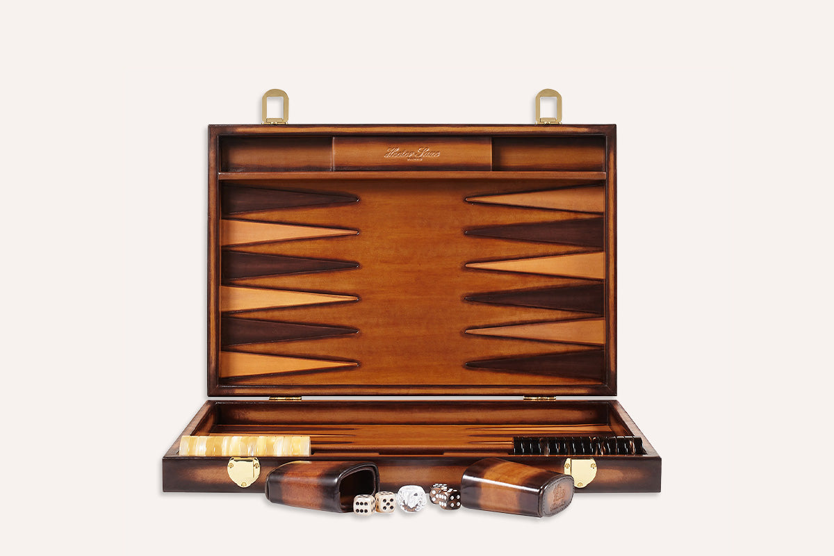 Backgammon en bois de Luxe 15 en Bois de Rose - Jeu pour Adultes